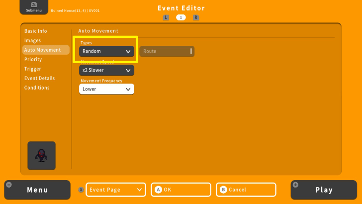 RPG MAKER WITH Movement Random