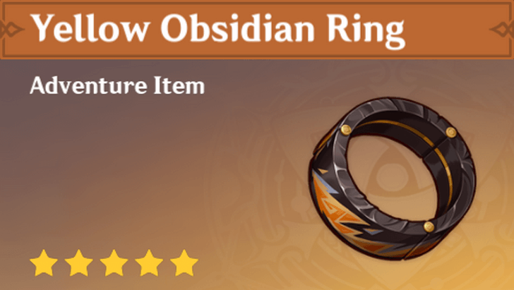 Yellow Obsidian Ring