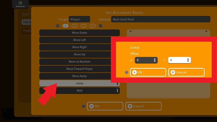 set movement route jump below