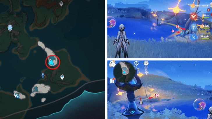 Genshin - Sprayfeather Gill 8-10