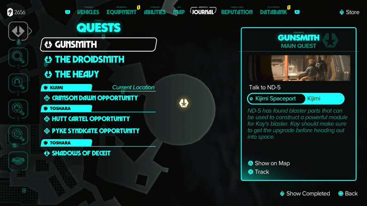 Star Wars Outlaws - The Gunsmith Quest Description