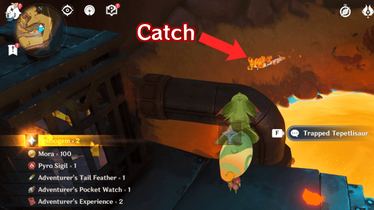 Genshin Impact - Righteous Resistance - Catch the Tepetlisaur Whelp