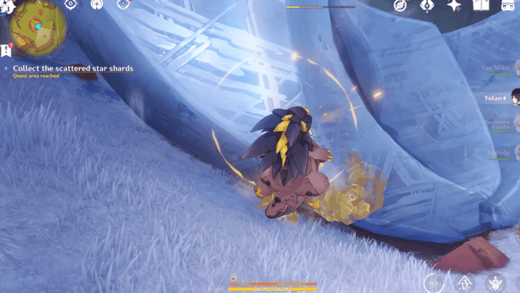 Genshin Impact - To Wish Upon a Star - Attack the Rock Using Tepetlisaurus