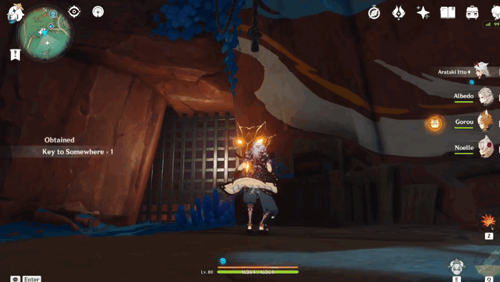 Key to Somewhere Hanging from a Rope