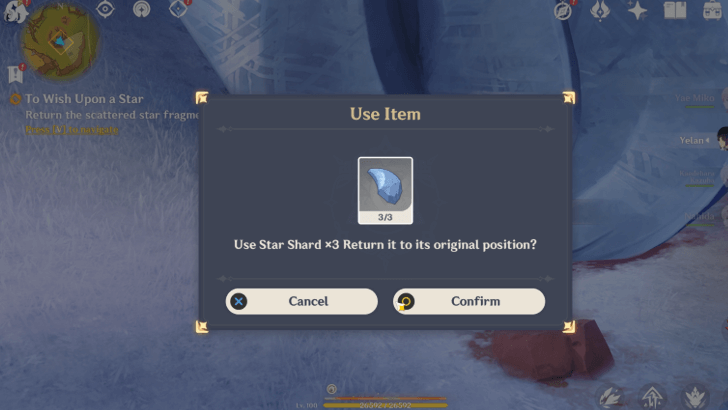 Genshin Impact - To Wish Upon a Star - Return the Scattered Star Fragments