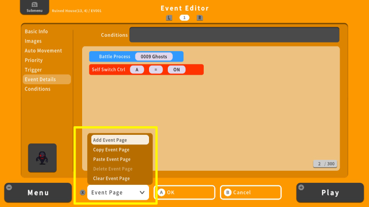 RPG MAKER Add Page