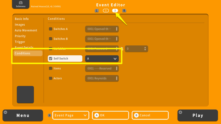 RPG MAKER WITH Conditions