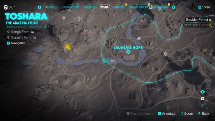 Waterfall Stash Map Location