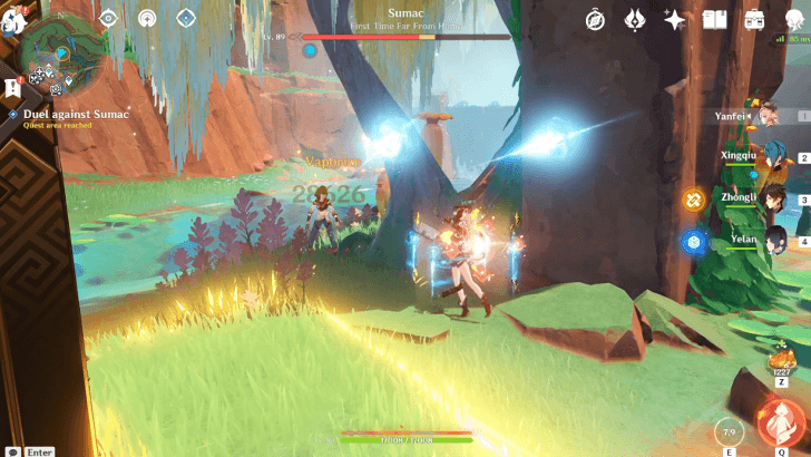 Genshin Impact The Case of the Crafting Bench Walkthrough - Duel against Sumac