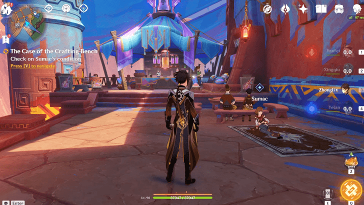 Genshin Impact The Case of the Crafting Bench Walkthrough - Check on Sumac