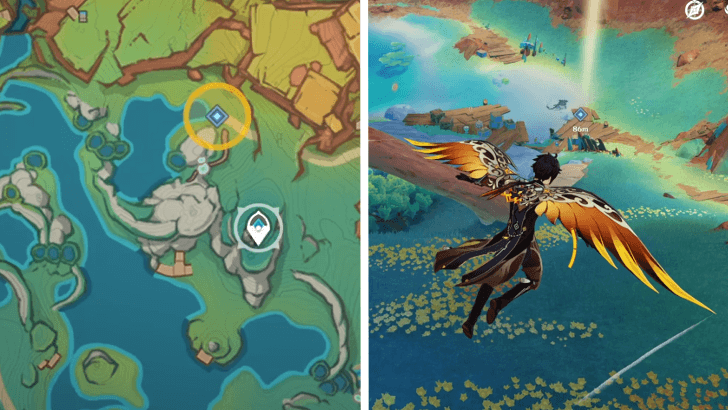 Genshin Impact The Case of the Crafting Bench Walkthrough - Go to the People of the Springs to meet Anela