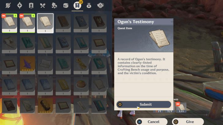 Genshin Impact The Case of the Crafting Bench Walkthrough - Submit the victims