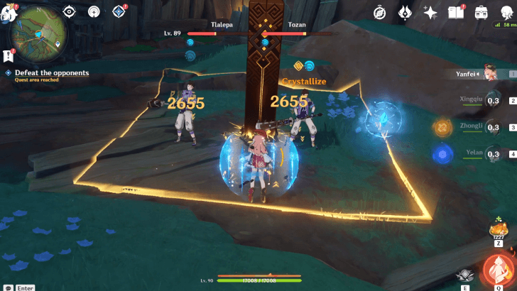 Genshin Impact The Case of the Crafting Bench Walkthrough - Defeat the opponents