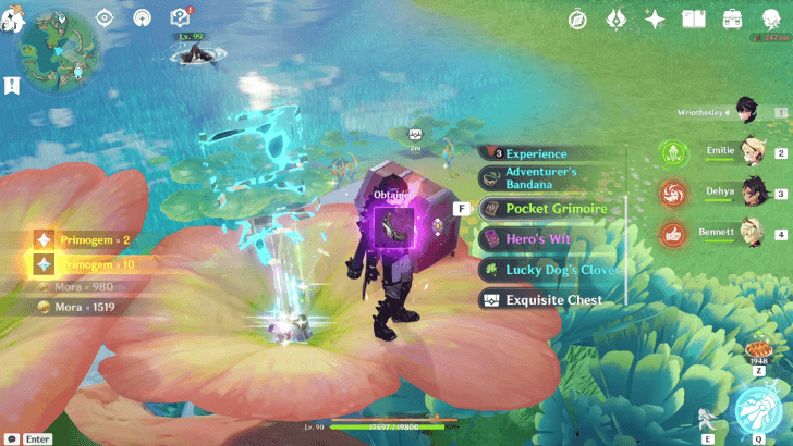 Genshin Impact - Azure Obsidian Ring - Reward From Warrior