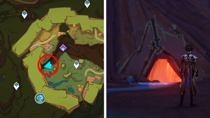 Genshin Impact Broken Graffiti-Marked Stone Location 1