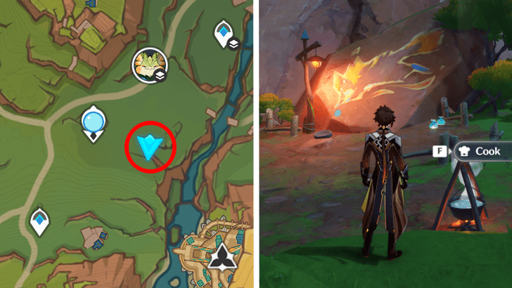 Genshin Impact Broken Graffiti-Marked Stone Location 2