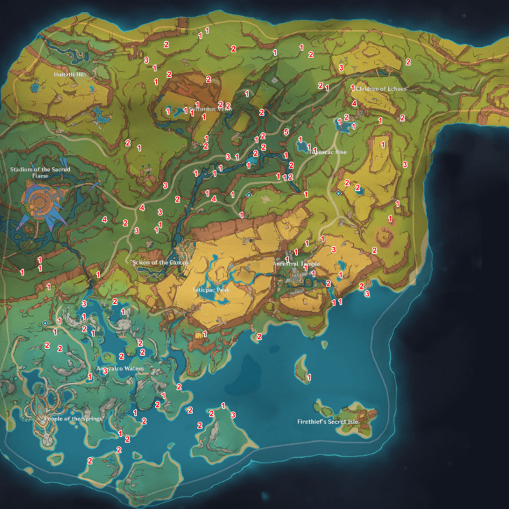 Genshin - Saurian Locations