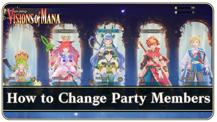 Visions of Mana - How to Change Party Members