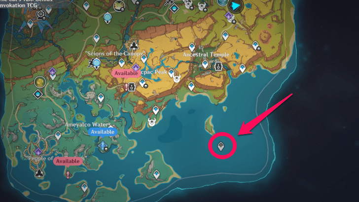 Genshin Impact - Firethief Secret Isle Location