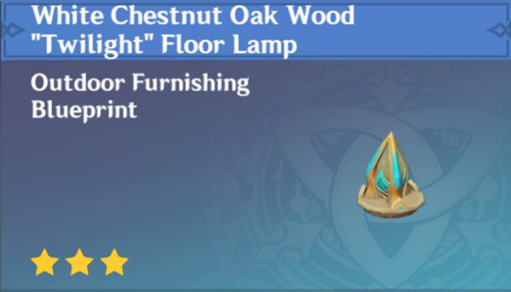 Genshin Impact - How to Get White Chestnut Oak Wood "Twilight" Floor Lamp Furnishing
