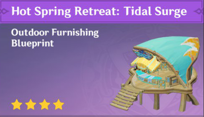 Genshin Impact - How to Get Hot Spring Retreat: Tidal Surge Furnishing