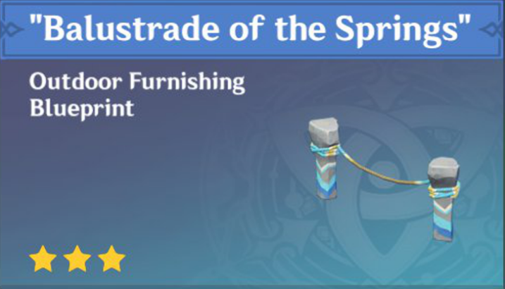 Genshin Impact - How to Get Balustrade of the Springs Furnishing