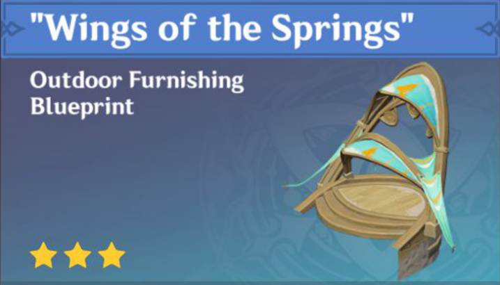 Genshin Impact - How to Get "Wings of the Springs" Furnishing