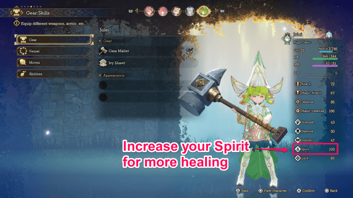 Increase Spirit Stat