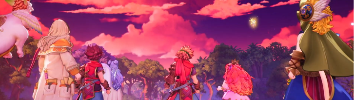 Visions of Mana - Ramcoh, Aesh, Khoda, Palamena, Val, Careena, and Morley