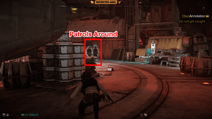 Be Cautious of Patrolling Guards Step 3