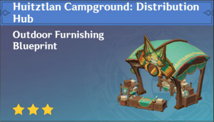 Genshin Impact - How to Get Huitztlan Campground: Distribution Hub Furnishing