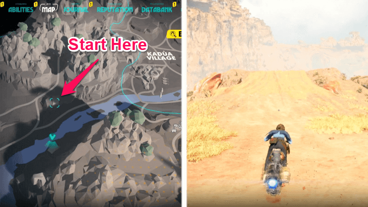 Jump the Incine West of Kadua Village