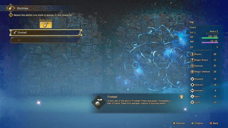 Visions of Mana - Fireball Ability Seed