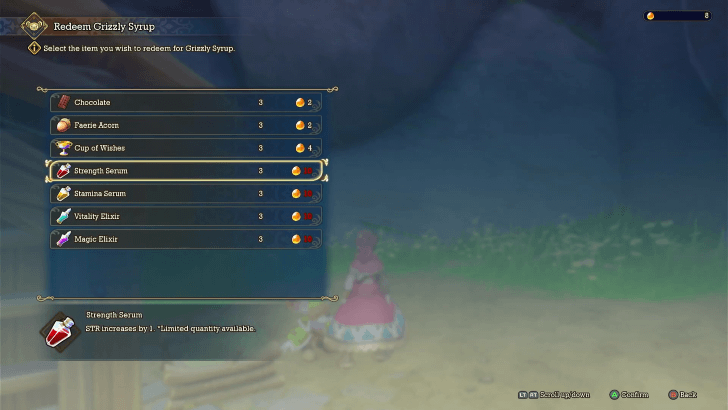 Visions of Mana - Redeem Grizzly Syrup