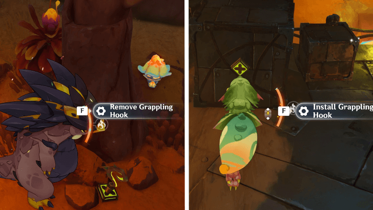 Genshin Impact - How to Use Grappling Hooks - Attach on Certain Boxes