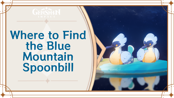 Genshin Impact - Where to Find Blue Mountain Spoonbill and Basic Information