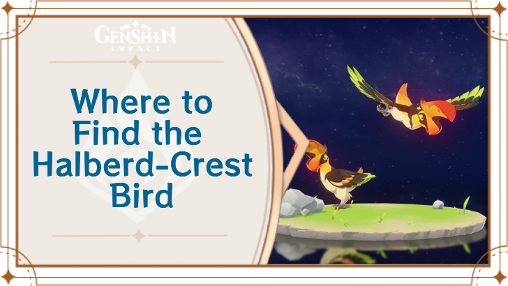 Genshin Impact - Where to Find Halberd-Crest Bird and Basic Information