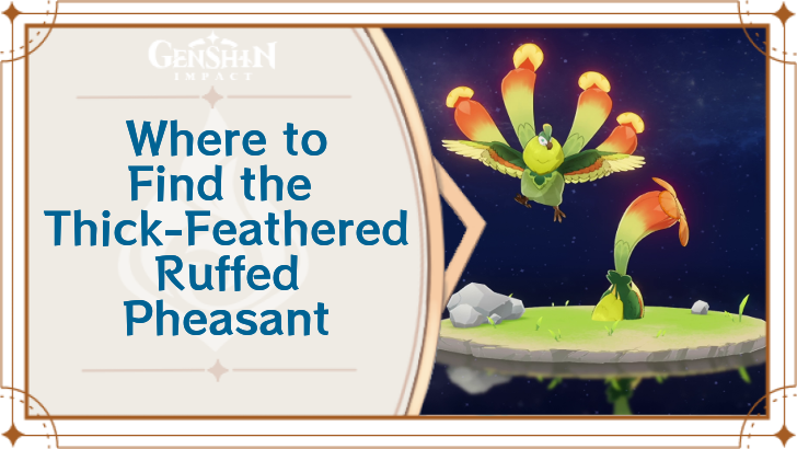Genshin Impact - Where to Find Thick-Feathered Ruffed Pheasant and Basic Information