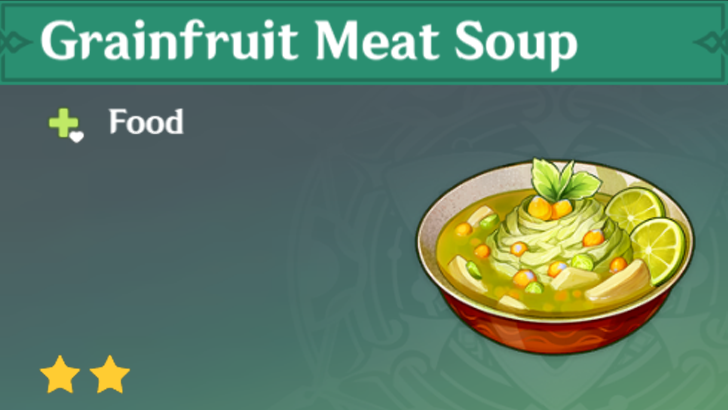 Genshin Impact - How to Get Grainfruit Meat Soup and Effects
