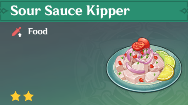 Genshin Impact - How to Get Sour Sauce Kipper and Effects