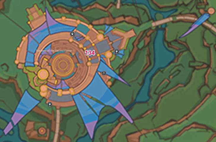 Genshin - Spincrystal Locations in Basin of Unnumbered Flames