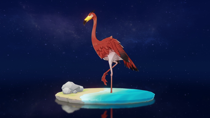 Genshin Impact - Red Flamingo 3D Image