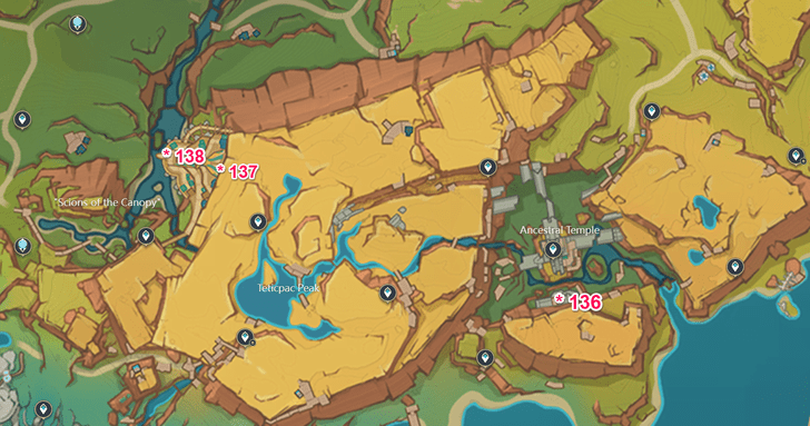 Genshin - Spincrystal Locations in Coatepec Mountains