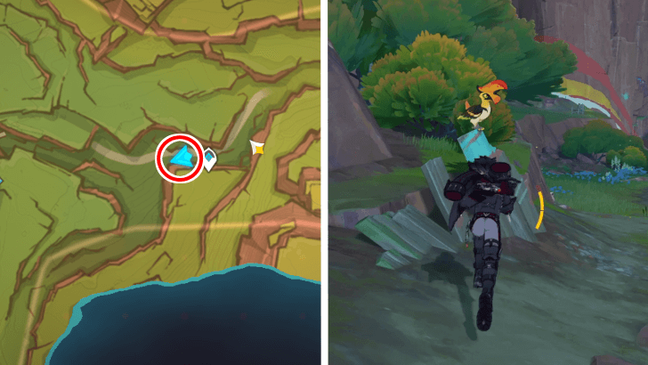 Genshin Impact - Halberd-Crest Bird Map Location, mode;Scale