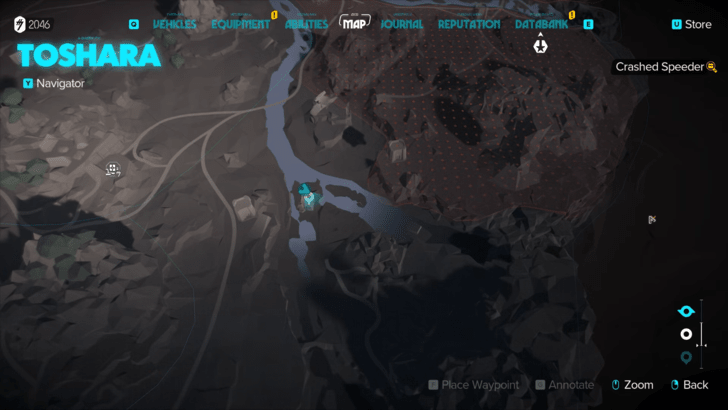 Crashed Speeder Intel Map Location