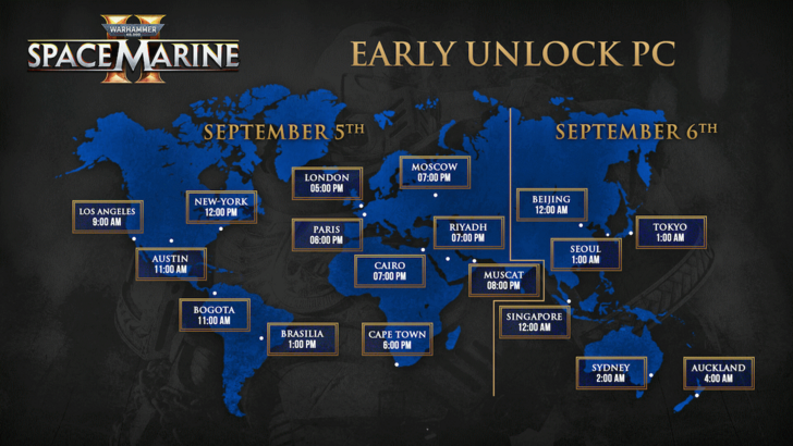 Warhammer 40k Space Marine 2 - PC Early Unlock Time Map
