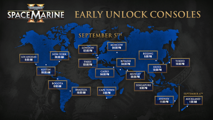 Warhammer 40k Space Marine 2 - Console Early Unlock Time Map