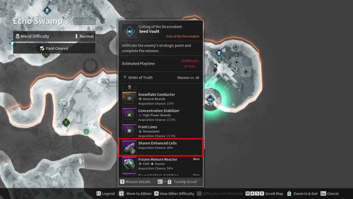 The First Descendant - Sharen Enhanced Cells Location