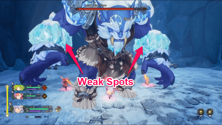 Visions of Mana - Frost Gigas Boss Guide Flame Saber Ice Arms