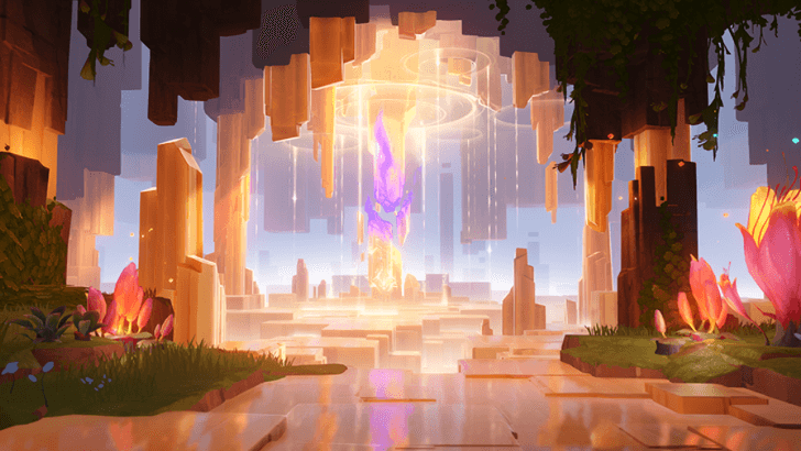 Genshin - Natlan Viewpoint - Stone Chamber of Shifting Crystal Pillars